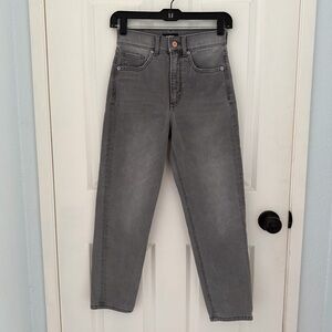 Express Gray High Rise Mom Jeans Size 00